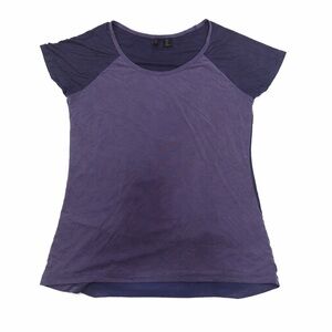 Two-Tone Purple Raglan Short Sleeve  Scoop Neck Top Women’s Small.